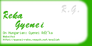 reka gyenei business card